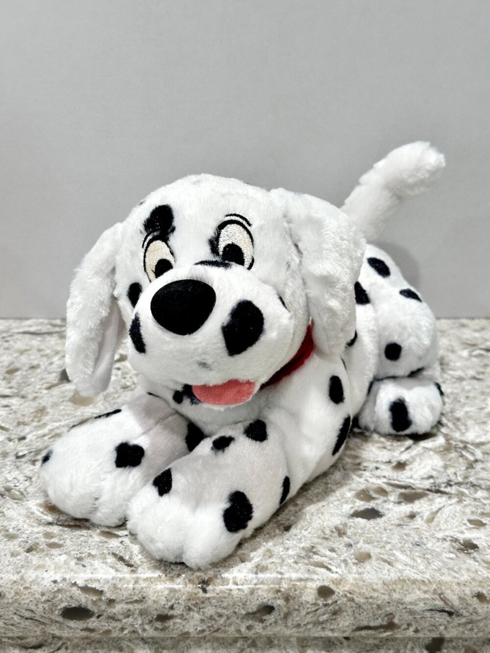 VTG Disney Store Dalmatian Dog Plush 10 Inch Stuffed Animal Lying Down Puppy HTF